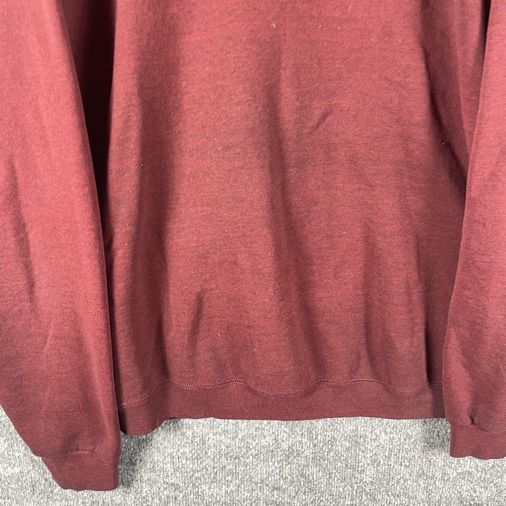 VTG Wilson Sweatshirt‎ Mens 2XL XXL Red Pullover Fleece Heavyweight Blank Retro - Picture 7 of 12